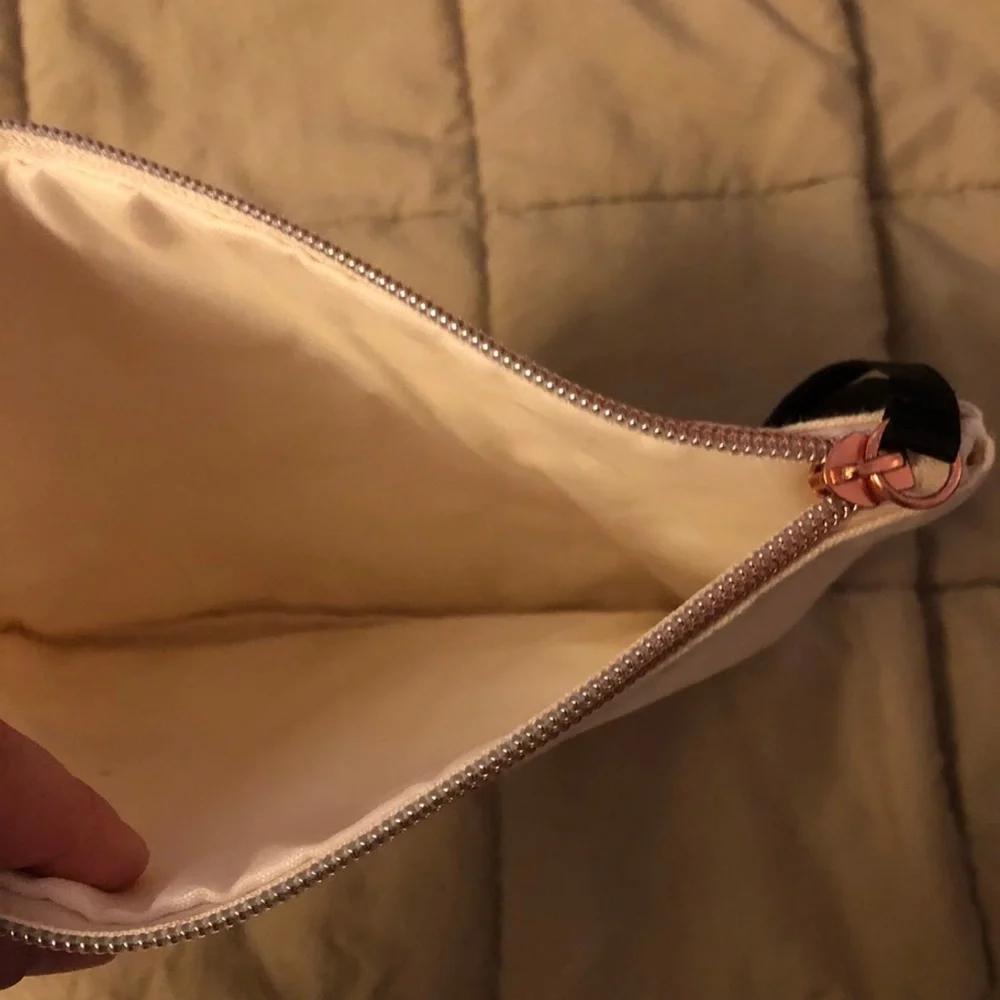 Target Cream and Black Lashes Makeup Bag